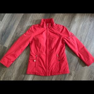 London Fog Red Zip Up Coat, Womens Small